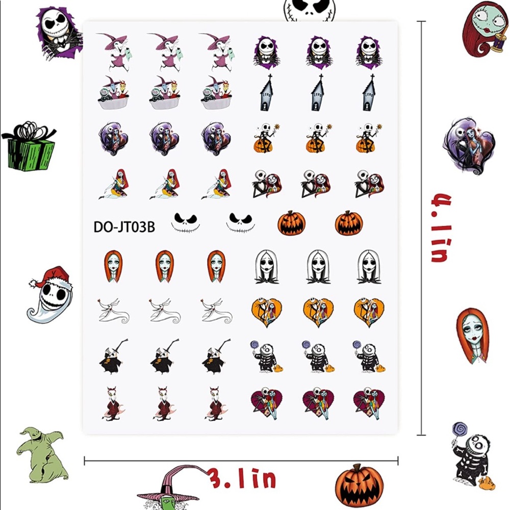 💀🎃 Nightmare Before Christmas Nail Decals- 104! - Picture 7 of 8